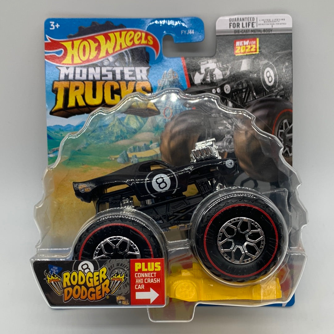 Hot Wheels Monster Trucks - 2022 Connect & Crash Car Series - Treasure Hunt Rodger Dodger (Magic 8 Ball)
