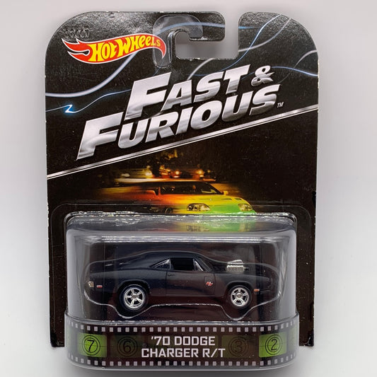 Hot Wheels 2013 Retro Entertainment Premium Single - Fast & Furious ‘70 Dodge Charger R/T (Movie Reel Packaging)