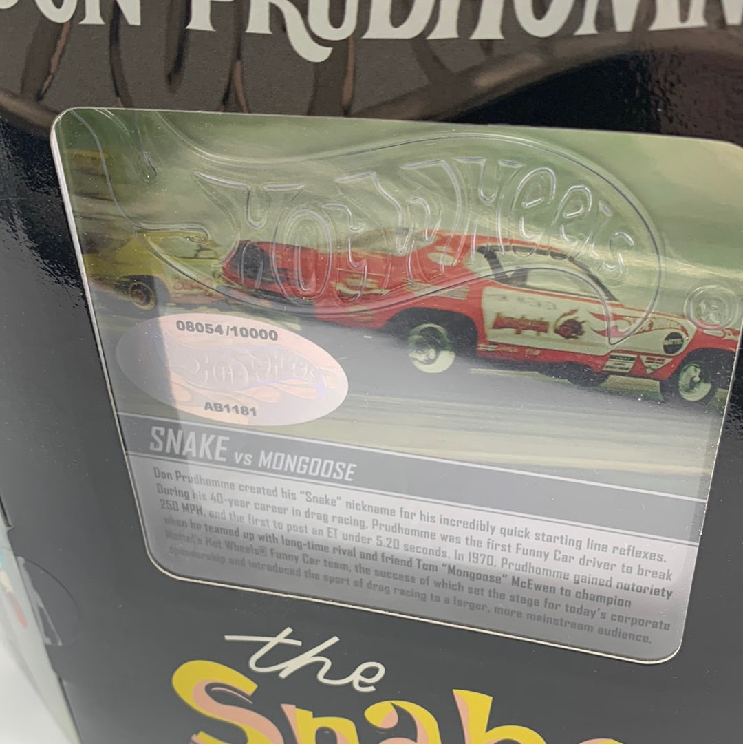 Hot Wheels RLC Red Line Club - Collectors Club 2003 Release - Hall of Fame Series Silver Snake & Mongoose Boxed Set - #8054 of 10000