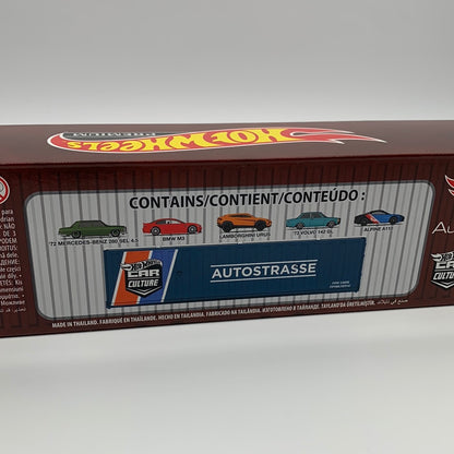 Hot Wheels Car Culture Shipping Cargo Container - AutoStrasse Premium Boxed Set Of 5