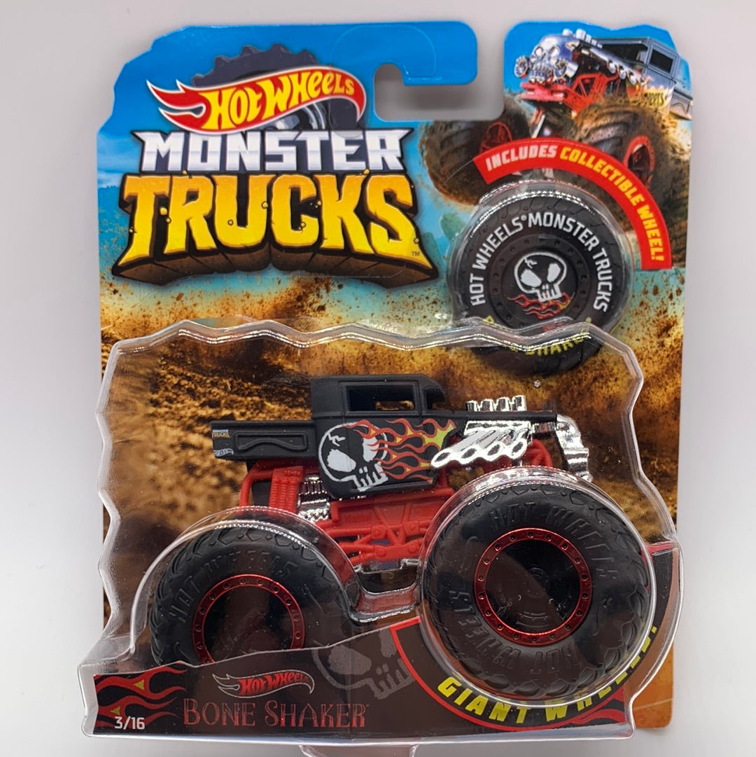 Hot Wheels Monster Trucks - 2018 #3/16 - Bone Shaker w/ Collectible Wheel