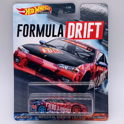 Hot Wheels Boulevard Premium - Card Variation Red & Blue Formula Drift Nissan Silvia (S15)