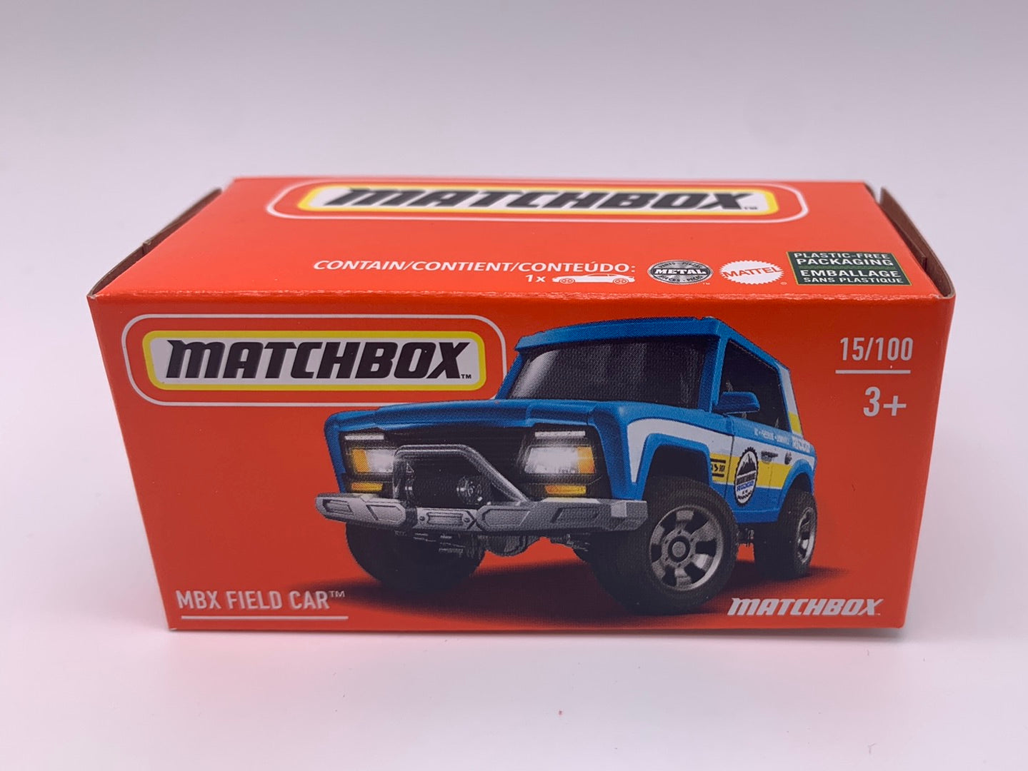 Matchbox Power Grabs - #15/100 - Blue MBX Field Car