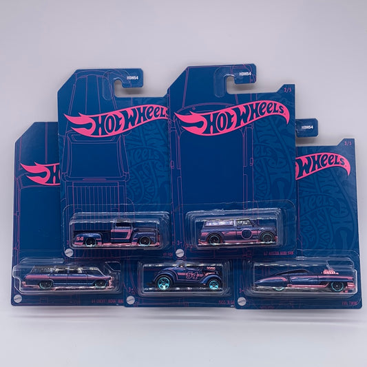Hot Wheels Mainline - 2022 Navy & Pink 54th Anniversary - Complete Set (first release)