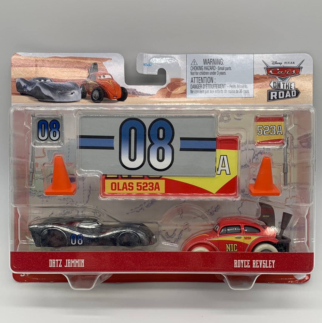 Disney Pixar Cars On the Road - Two Pack - Datz Jammin & Royce Revsley w/ Signs