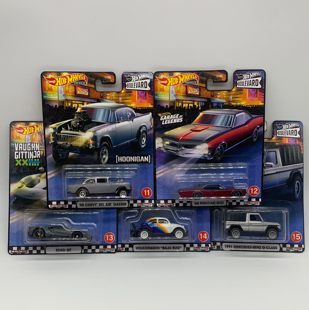 Hot Wheels Premium - Walmart Boulevard Series Mix C (#11-15) Set of 5 ...