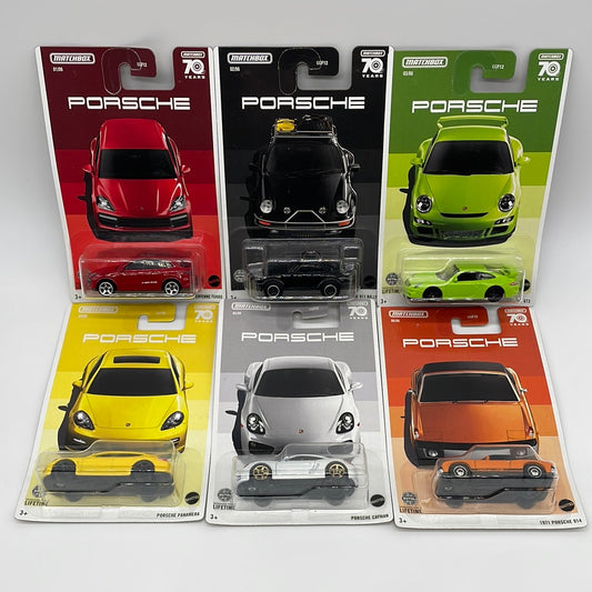 Matchbox - 2023 Porsche 70 Years Series - Walmart Exclusive Complete Set of 6