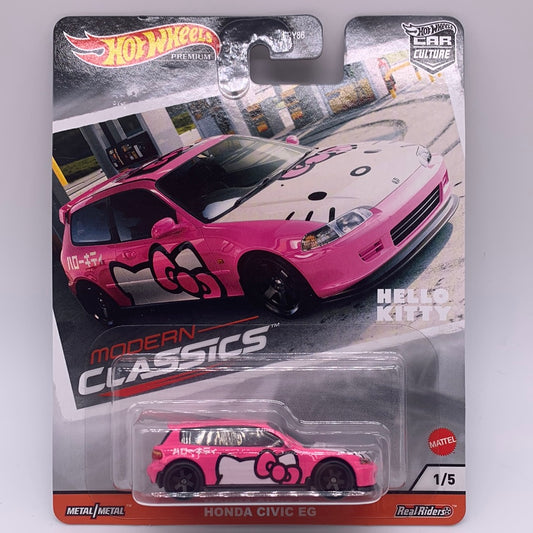 Hot Wheels Car Culture Premium - Modern Classics Series 2 Single - #1/5 - Hello Kitty Honda Civic EG