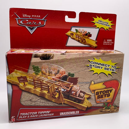 Disney Pixar Cars Movie - Tractor Tippin’ Play & Race Launcher Story Sets Connecting Playset