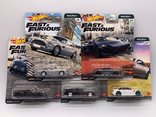 Hot Wheels Premium - Fast & Furious - Euro Fast Series Set of 5