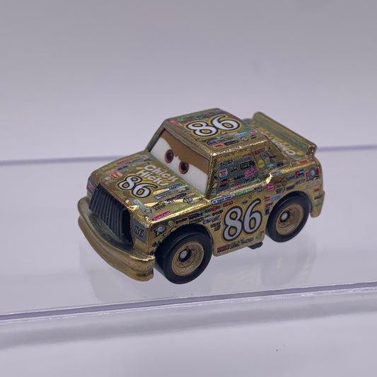 Disney Pixar Cars Movie Metal Mini Racers - Loose Gold Chick Hicks #86