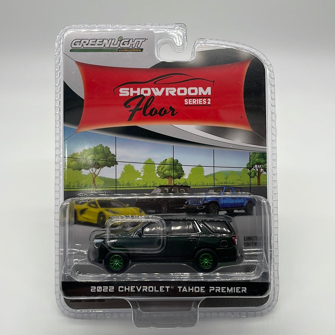 GreenLight Showroom Floor Series 2 - #68020-D - 2022 Chevrolet Tahoe Premier Green Machine - Chase