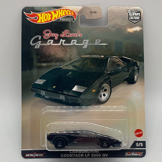 Hot Wheels Car Culture Premium - Jay Leno’s Garage - #0/5 - Chase Black Lamborghini Countach 5000 QV