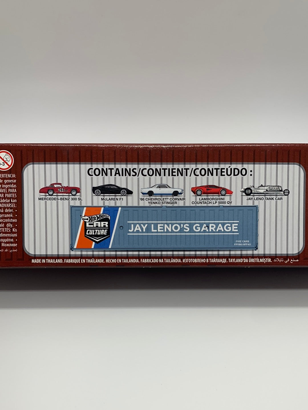 Hot Wheels Car Culture Shipping Cargo Container - Jay Leno’s Garage Premium Packaging Set Of 5
