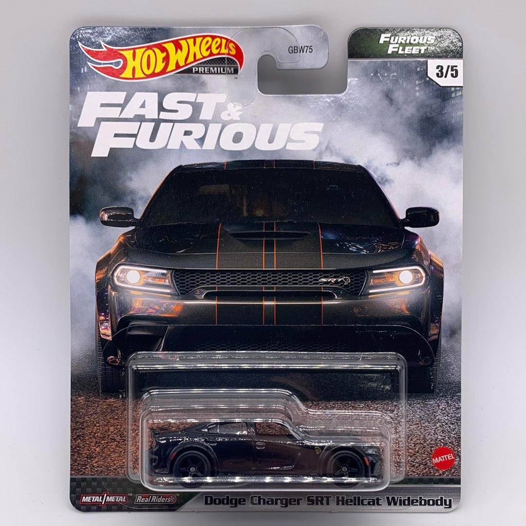 Hot Wheels Premium - Fast & Furious - Furious Fleet Series #3/5 - Black Dodge Charger SRT Hellcat Widebody