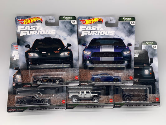 Hot Wheels Premium - Fast & Furious - Furious Fleet Series Set of 5