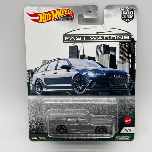Hot Wheels Car Culture Premium - Fast Wagons Series Single - #5/5 - ‘17 Audi RS 6 Avant