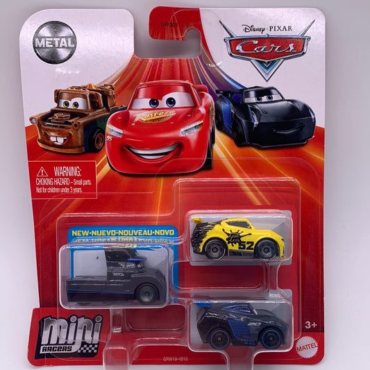 Disney Pixar Cars Movie - Metal Mini Racers 3 Pack - “Next-Gen” Racers 2021 Series