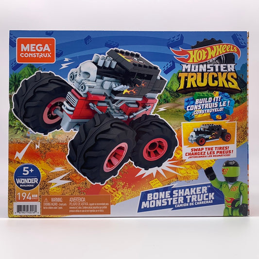 Mega Construx 194 Piece Building Set - Black Hot Wheels Bone Shaker Monster Truck