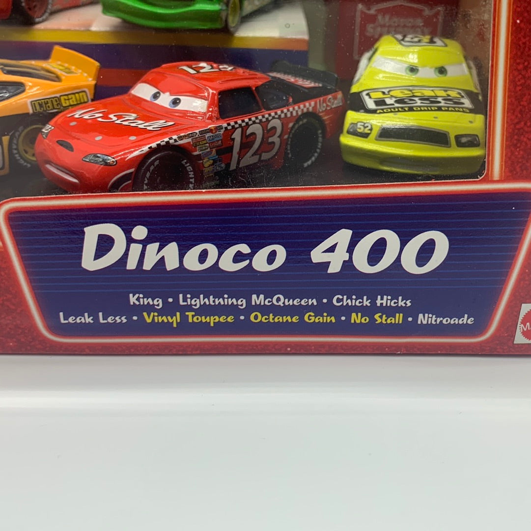 Disney Pixar Cars Movie - Supercharged Dinoco 400 Piston Cup Racer - 8 Car Boxed Set w/ King, Lightning & more