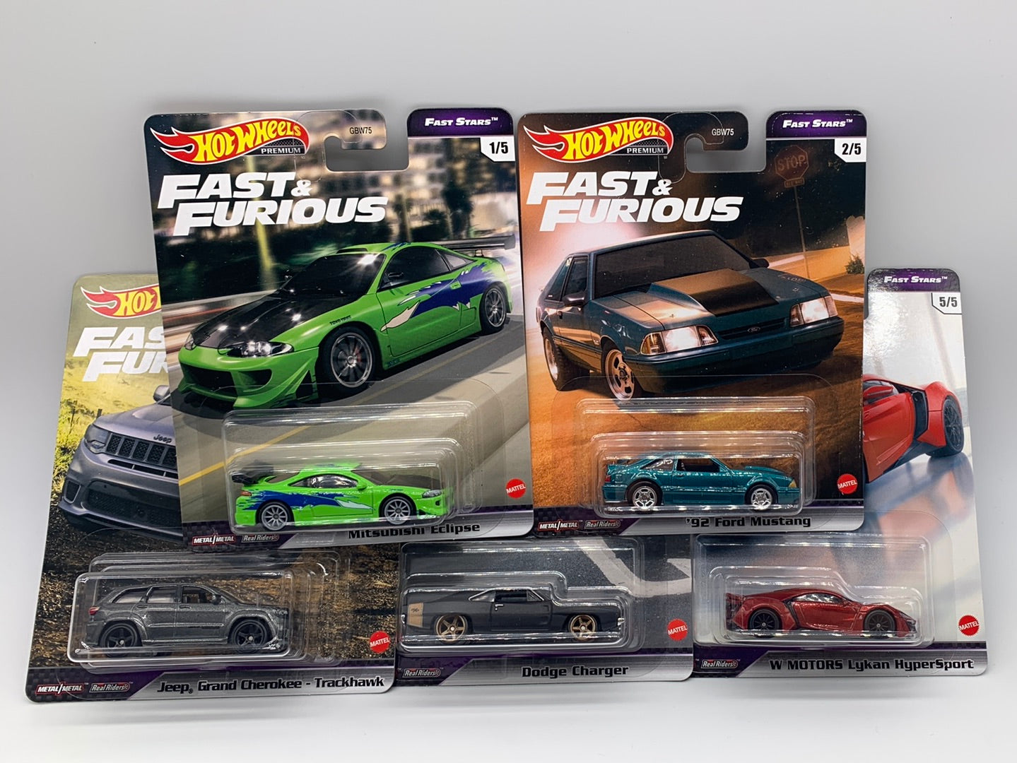 Hot Wheels Premium - Fast & Furious - Fast Stars Series Set of 5 ...