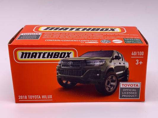 Matchbox Power Grabs - #40/100 - Green 2018 Toyota Hilux Truck