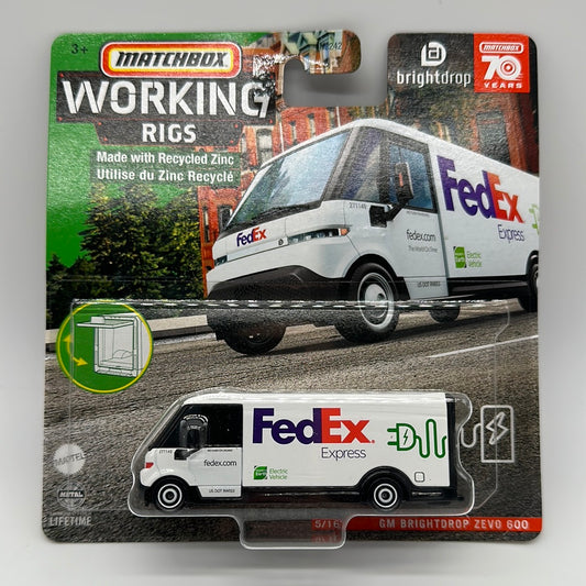 Matchbox Working Rigs - 2023 Release (70th Anniversary) #5/16 - GM Brightdrop Zeco 600 FedEx Truck