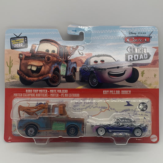 Disney Pixar Cars On the Road - Two Pack - Road Trip Mater & Kay Pillar-Durev