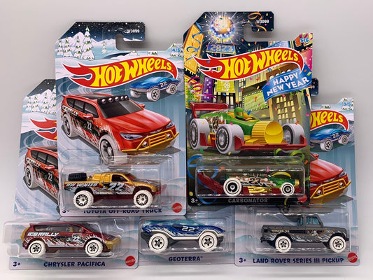 Hot Wheels - 2022 Holiday Christmas Series Complete Set of 5