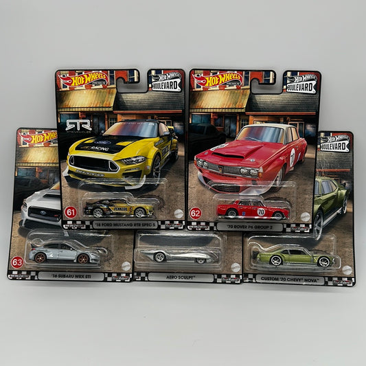 Hot Wheels Premium - Walmart Boulevard Series Mix N (#61-65) Set of 5