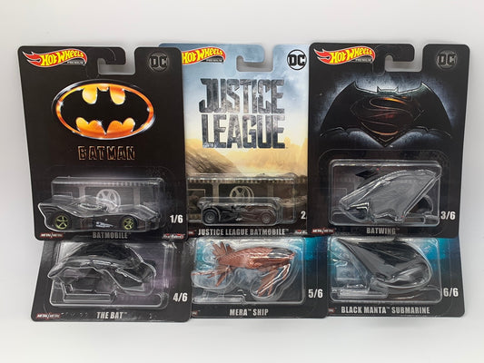 Hot Wheels Premium - Pop Culture DC Cinematics Series Set of 6