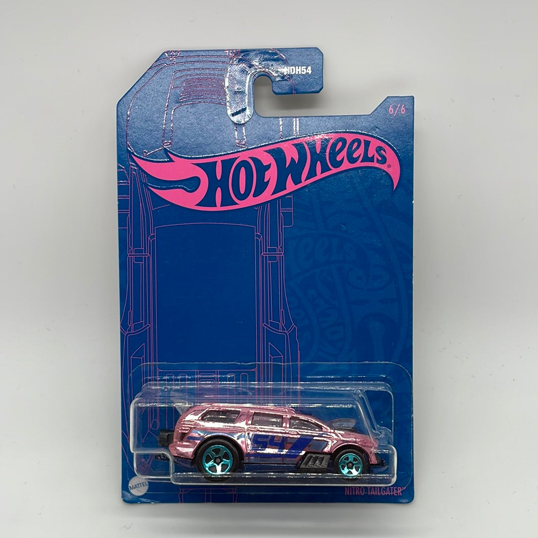 Hot Wheels Mainline - 2022 54th Anniversary - Purple & Chrome Nitro Tailgater Chase Car