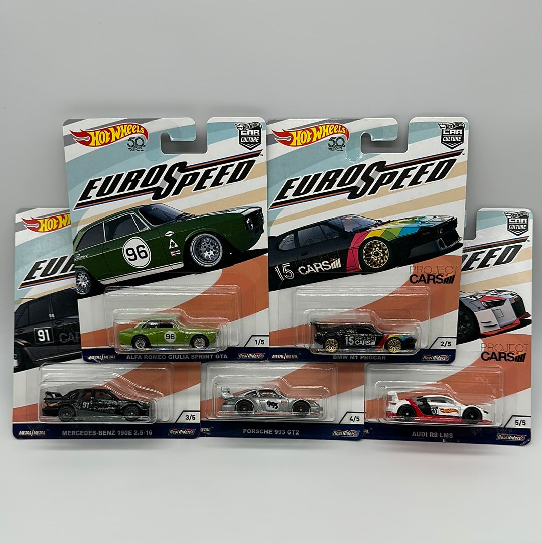 Hot Wheels Car Culture - Euro Speed Premium Set of 5