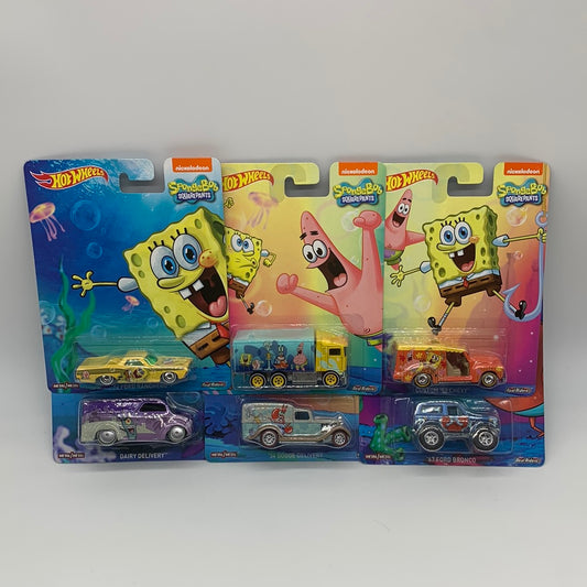 Hot Wheels Premium - Pop Culture SpongeBob SquarePants Series - Set of 6