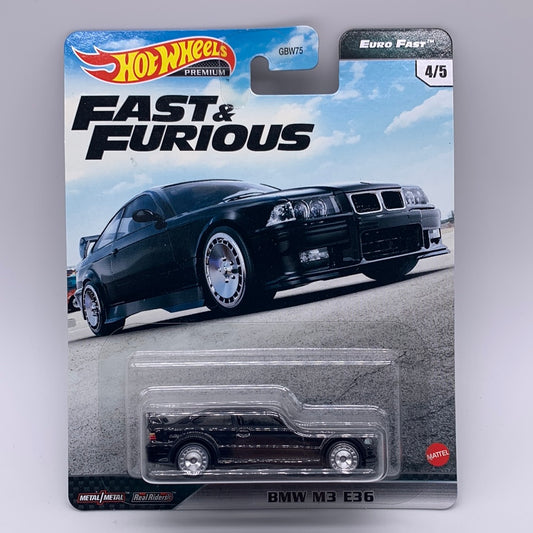 Hot Wheels Premium - Fast & Furious Euro Fast Series #4/5 - Black BMW M3 E36