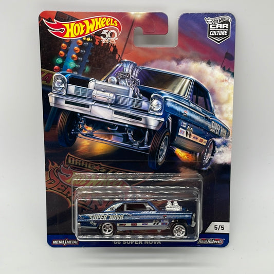 Hot Wheels Car Culture Premium - 2018 Drag Strip Demons Series Single - #5/5 - ‘66 Super Nova