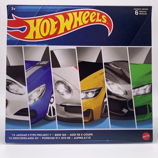 Hot Wheels - 2022 European Sports Car Model - Themed Boxed Set - Mix C - Pack of 6