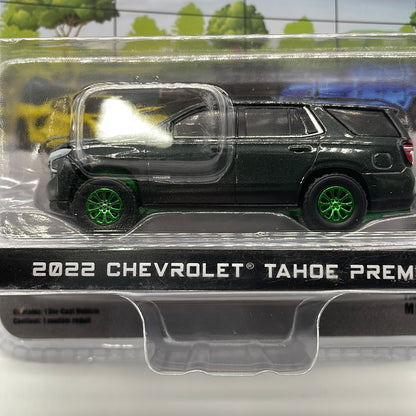 GreenLight Showroom Floor Series 2 - #68020-D - 2022 Chevrolet Tahoe Premier Green Machine - Chase