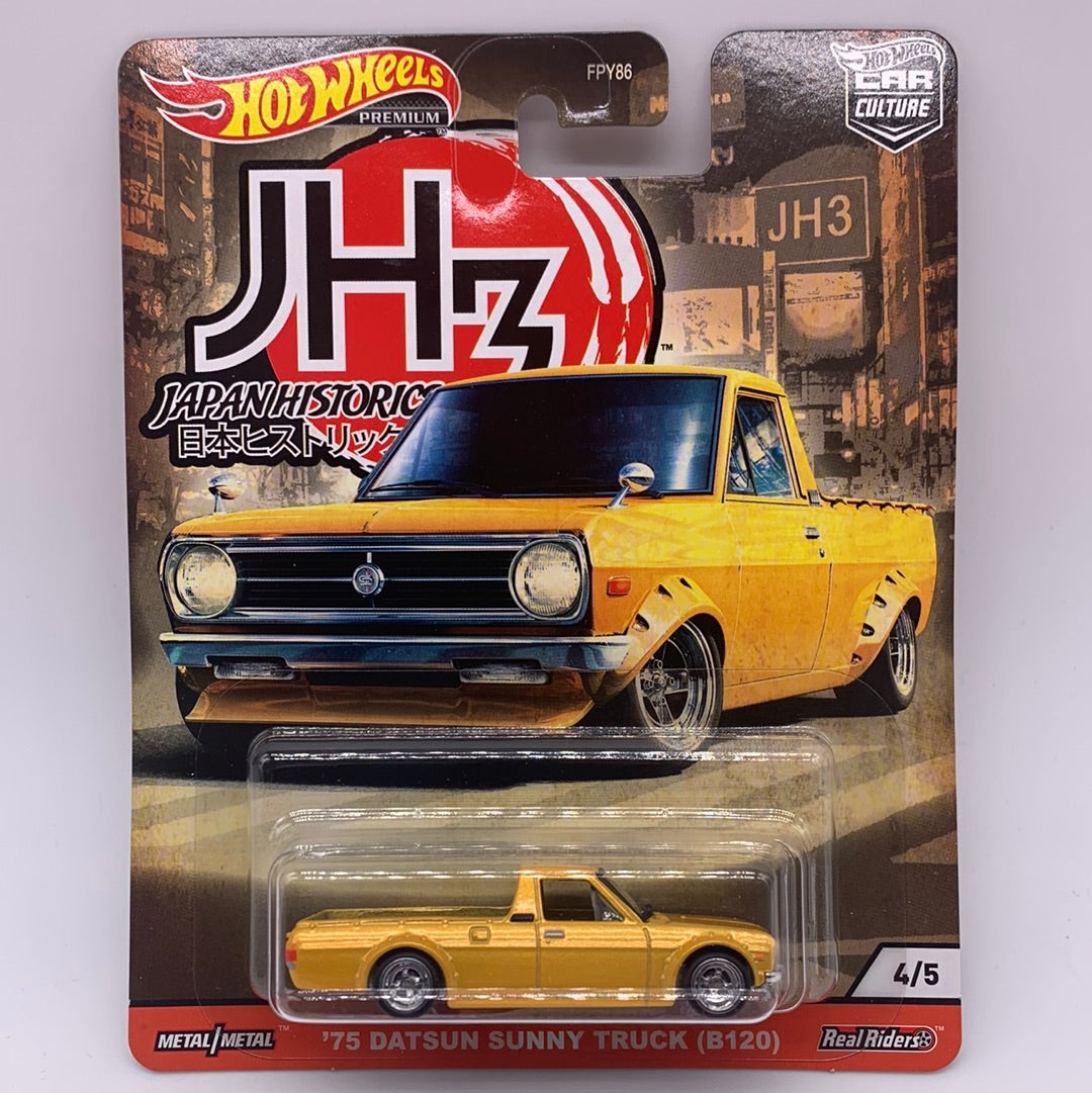 Hot Wheels Car Culture Premium - Japan Historics 3 (JH3) Series - #4/5 - ‘75 Datsun Sunny Truck (B120)