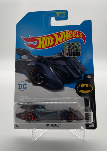 Hot Wheels 2017 Factory Stickered H Case Brave & Bold Batmobile Super Treasure Hunt *CRACKED BLISTER*