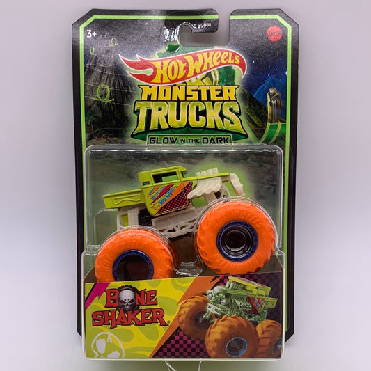 Hot Wheels Monster Trucks - 2021 Glow in the Dark Series Bone Shaker