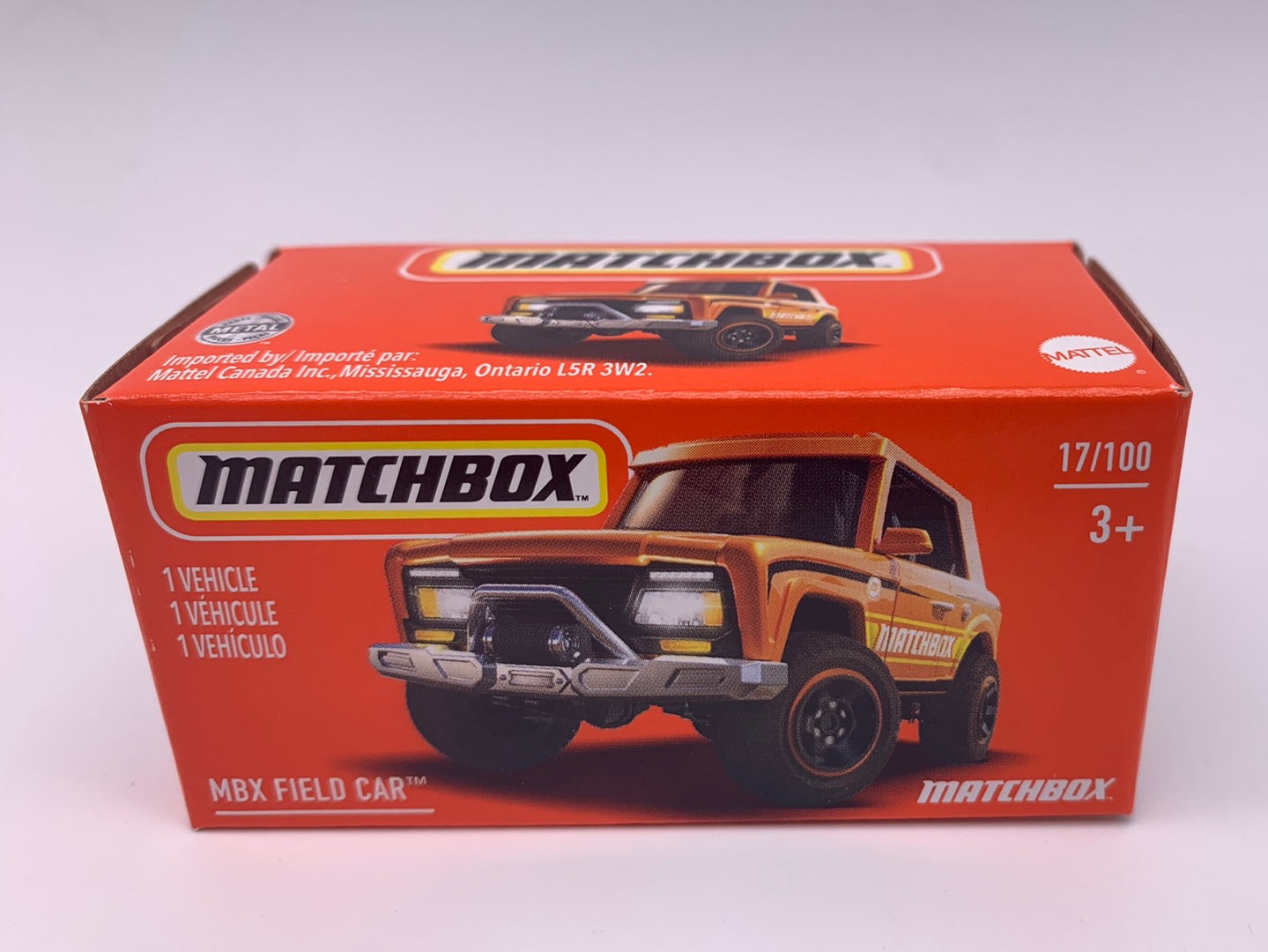 Matchbox Power Grabs - #17/100 - Orange MBX Field Car