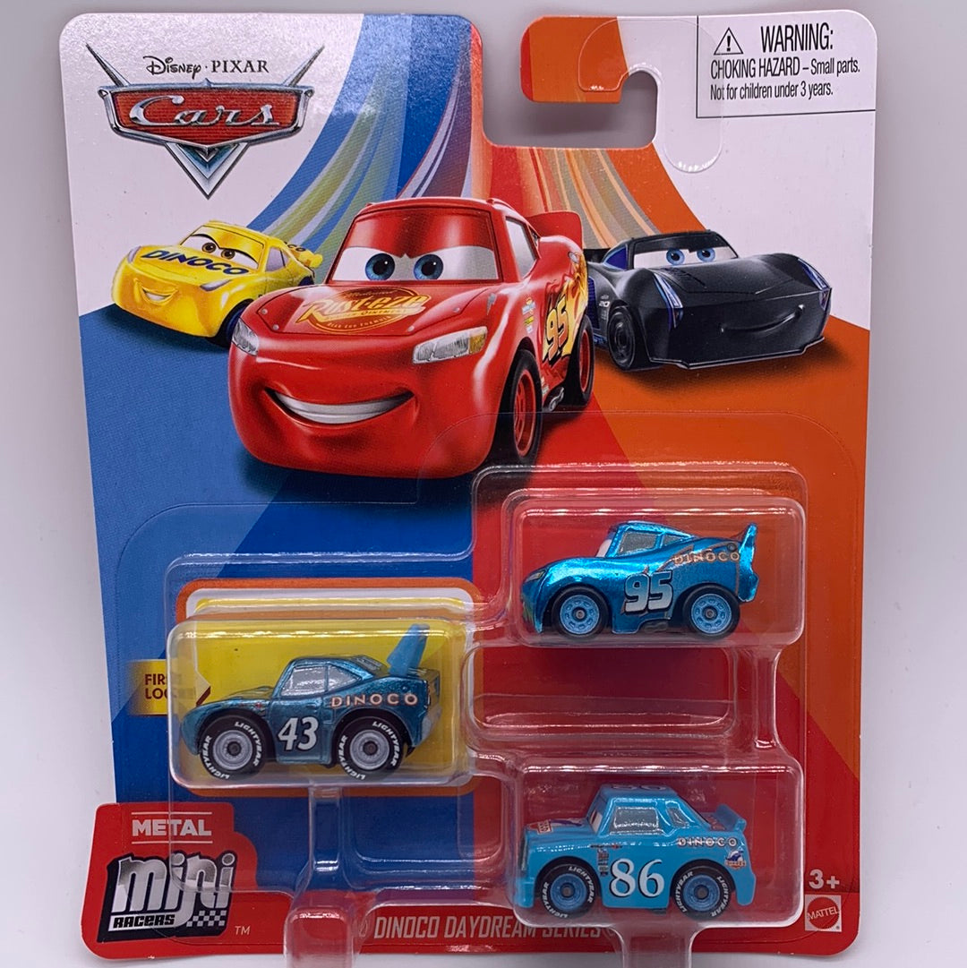 Disney Pixar Cars Movie - Metal Mini Racers 3 Pack - Dinoco Daydream Series