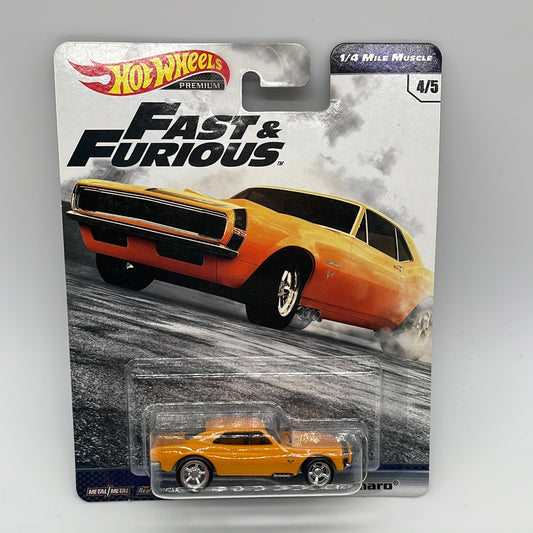 Hot Wheels Premium - Fast & Furious - 1/4 Mile Muscle Series #4/5 - Orange ‘67 Chevrolet Camaro