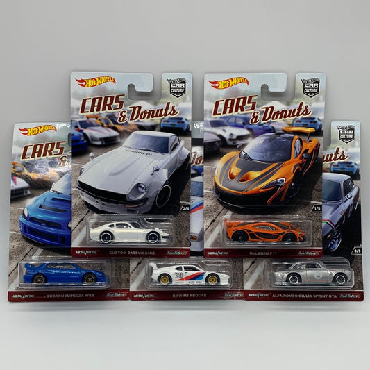 Hot Wheels Car Culture - Cars & Donuts Premium Set of 5