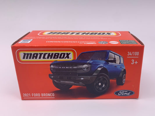 Matchbox Power Grabs - #34/100 - Blue 2021 Ford Bronco