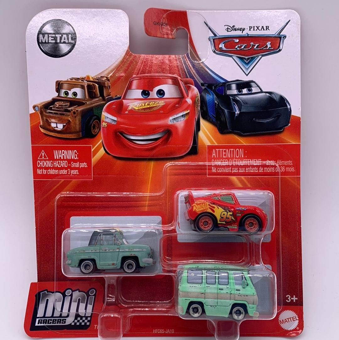 Disney Pixar Cars Movie - Metal Mini Racers 3 Pack - 2022 Release w/ R ...