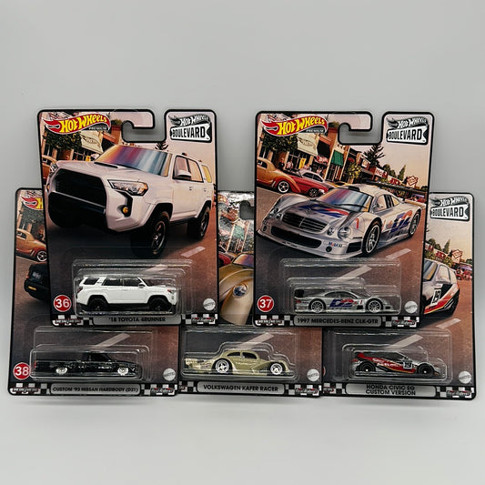 Hot Wheels Premium - Walmart Boulevard Series Mix H (#36-40) Set of 5