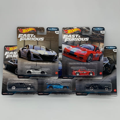 Hot Wheels Premium - Fast & Furious - Full Force Series Set of 5
