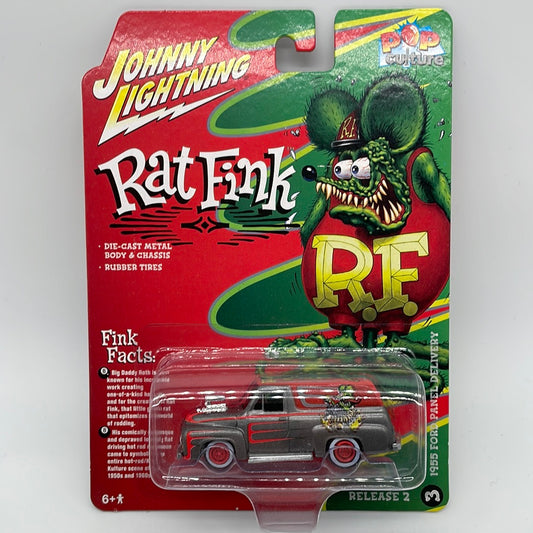 Johnny Lightning - 2022 Pop Culture Release 2 - Rat Fink - 1955 Ford Panel Delivery - Gray